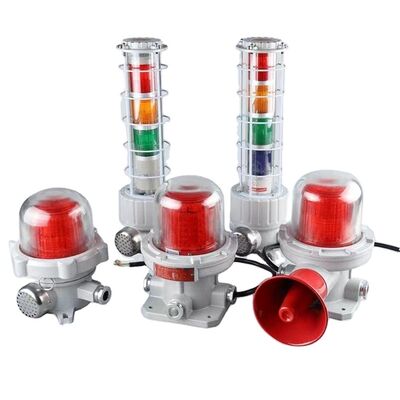 Power Consumption 5 to 40W Explosion Proof Alarm Lights with Decibel 120 to 180DB Internal Lampshade Red Yellow Blue and Other Colors
