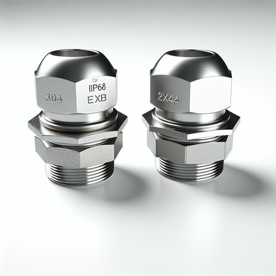 Ex 防線ケーブル腺 IP68 Ex D IIC Gb 糸長 8mm CE ROHS ISO9001 証明書