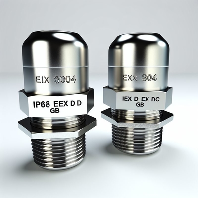 Ex 防線ケーブル腺 IP68 Ex D IIC Gb 糸長 8mm CE ROHS ISO9001 証明書