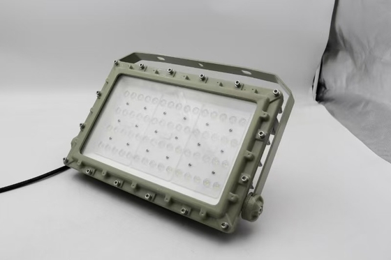 AC100-277V電圧50wとIP66保護レベル 石油ガスおよび産業用エリアのための防爆LED洪水灯