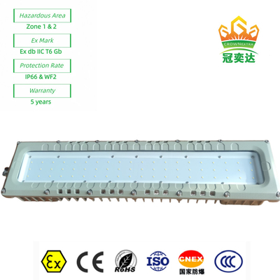 エクスプローフ線形光 ATEX IEC IP66 WF2 工業用アルミ LED 海上照明装置 90-295V 100Watt