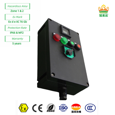 防火 制御ステーションパネル ボックス 完全プラスチック (GRP) IP66 220v 380V 10A