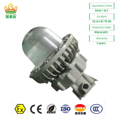 安全 エクスプローフLED照明 高湾天井 IP66 WF2 オイル&amp;ガスゾーン 1 3000lm 95~295VAC