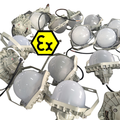 爆発プラットフォーム ATEX IP66 保護付き LED ライト 装置 OEM サーバー 100lm/w