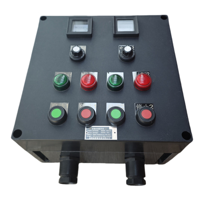 220V 防爆制御ステーション ATEX 認定 GRP 防腐 IP66 WF2 懸垂垂直マウント 危険な環境 ゾーン1 ゾーン2