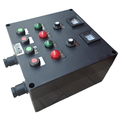 220V 防爆制御ステーション ATEX 認定 GRP 防腐 IP66 WF2 懸垂垂直マウント 危険な環境 ゾーン1 ゾーン2