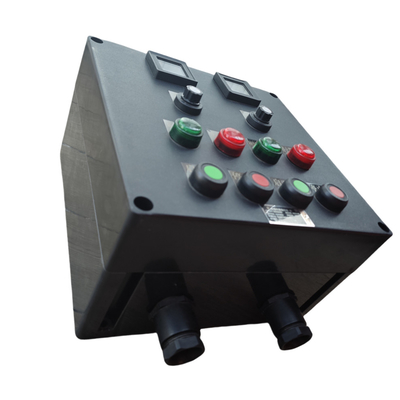 220V 防爆制御ステーション ATEX 認定 GRP 防腐 IP66 WF2 懸垂垂直マウント 危険な環境 ゾーン1 ゾーン2