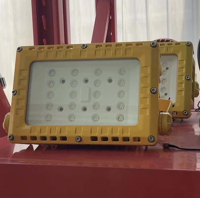 ATEX Ex 防爆型仮設屋外防爆 LED フラッドライト – 100W、IP65、アルミニウムハウジングプレート、120～130lm/W