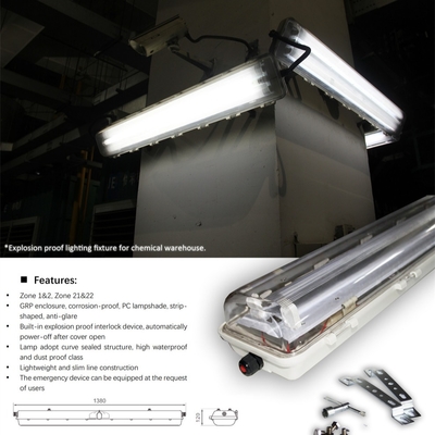 ATEX Certified Explosion Proof T5 LED Fixture – 18W & 36W Tube, IP66 Waterproof for Oil&Gas&Chemical