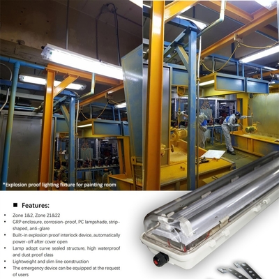 ATEX/IECEx対応 IP66 防爆蛍光灯 | 天井、壁、ペンダント設置対応 危険場所向け
